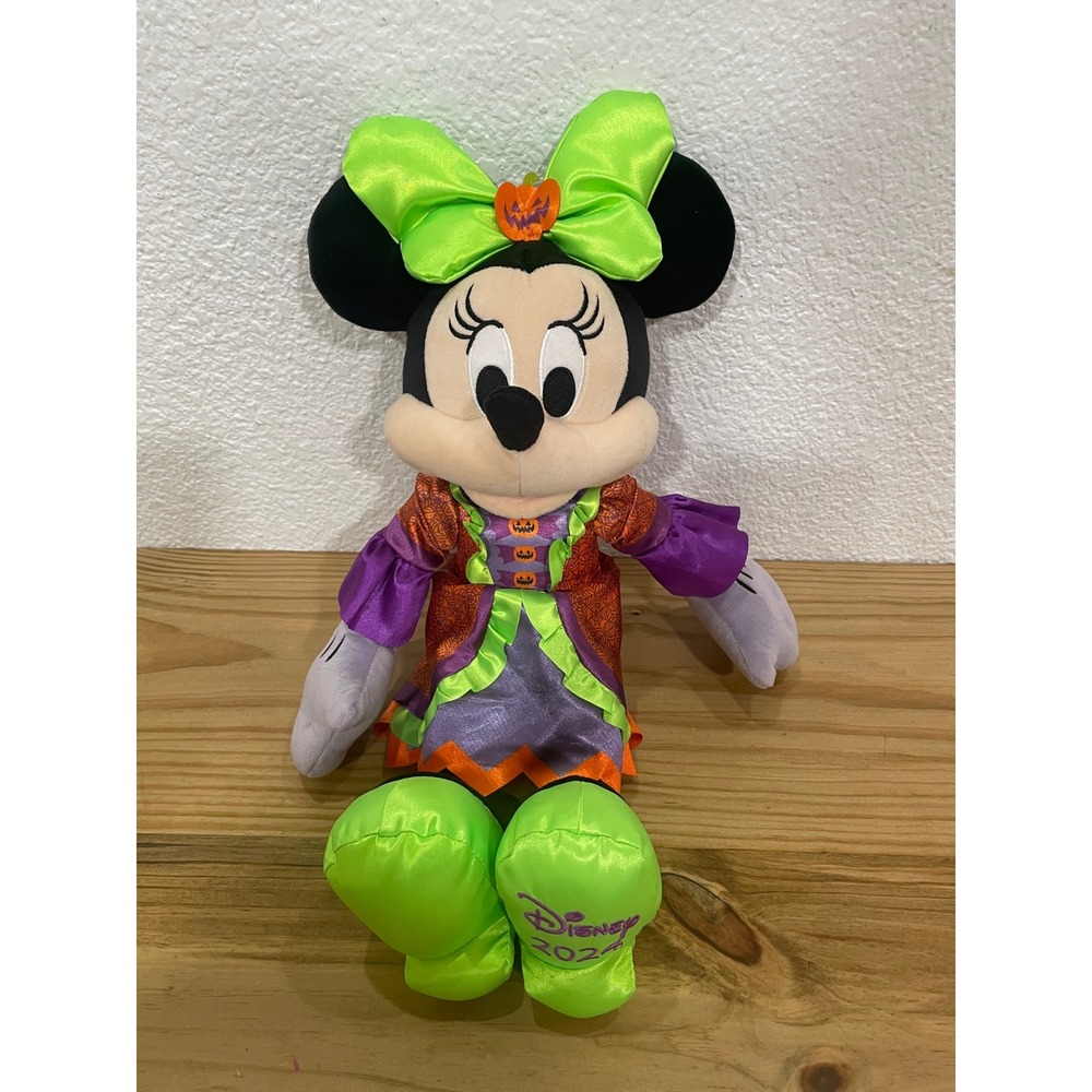 AUTHENTIC DISNEY ADORABLE MINNIE MOUSE HALLOWEEN STUFFED PLUSH 16'' Rare CLEAN!